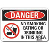 LYLE LCU4-0578-RA_10x7 NO SMOKING SIGN CORNER HOLES 10 IN W