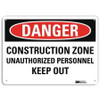 LYLE U3-1253-NP_14X10 DANGER SIGN 14 W X 10 H 0.055 THICK