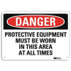LYLE U3-1943-NP_14X10 DANGER SIGN 14 W X 10 H 0.055 THICK