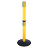 RETRACTA-BELT 331DPYW-RCV BELT BARRIER RCVR. POST YELLOW CAST IRON