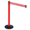 RETRACTA-BELT 331PRD-AAO BARRIER POST 40IN. H RED/WHITE BELT TEXT