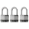 MASTER LOCK M5XTRILHCCSEN PADLOCK 2IN W/2IN SHACKLE 3PK