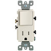 LEVITON R66-T5625-0TS DECORA TMPR SW/REC LTA
