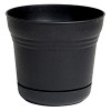 BLOEM LLC SP0500 PLANTER SATURN BLACK 5IN
