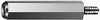 ELECTRO HARDWARE 1393M12F21256 STAND-OFF HEX DR PLAIN STEEL