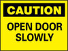 NMC C55P CAUTION - OPEN DOOR SLOWLY, PRESSURE SEN
