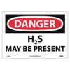 NMC D282PB DANGER - H2S MAY BE PRESENT, 10" LONG X 