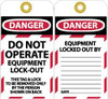 NMC LOTAG11-25 25 QTY 1 PACK 3" HIGH X 6" LONG, DANGER 