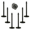 MR. CHAIN 71103-6 BARRIER POST KIT 40 H BLACK PLASTIC POST