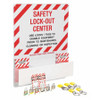 CONDOR USA INC 437R80 LOCKOUT STATION,BLACK/RED/YELLOW,30" H