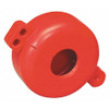 CONDOR USA INC 437R40 GAS CYLINDER LOCKOUT RED POLYSTYRENE