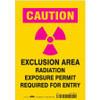 CONDOR USA INC 451Z96 RADIATION SAFETY SIGN VINYL 10 H
