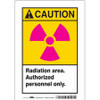 CONDOR USA INC 451Z25 RADIATION SAFETY SIGN VINYL 10 H