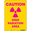 CONDOR USA INC 451Z44 RADIATION SAFETY SIGN ALUMINUM 14 H