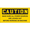 CONDOR USA INC 487C98 SAFETY LABEL 4-1/2 W 4-1/2 H PK2