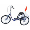 GRAINGER GLOBAL SOURCING IBIKE-3-DC-B TRICYCLE,250 LB CAP.,BLUE,24" WHEEL