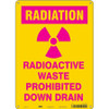 CONDOR USA INC 451Y45 RADIATION SAFETY SIGN ALUMINUM 14 H