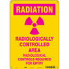 CONDOR USA INC 451Y51 RADIATION SAFETY SIGN ALUMINUM 14 H