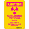 CONDOR USA INC 451Y52 RADIATION SAFETY SIGN PLASTIC 10 H