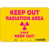 CONDOR USA INC 451Y11 RADIATION SAFETY SIGN ALUMINUM 7 H