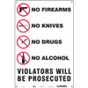 CONDOR USA INC 449L41 SAFETY SIGN 18 H X 12 W 0.032 THICK