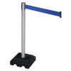 RETRACTA-BELT 332SA-BL BARRIER POST SATIN SS BLUE BELT