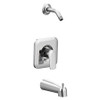 RIZON T2813NH SHOWER AND TUB KIT,MOEN,ROUND,CHROME
