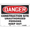 CONDOR USA INC 476K47 SAFETY SIGN 24 WX18 H 0.055 THICKNESS