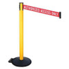 RETRACTA-BELT 335PYW-AAO BARRIER POST PVC POST W/WHEELS 40 IN H