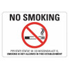LYLE LCU1-0198-NP_14x10 NO SMOKING SIGN 14 W 10 H 0.055 THICK