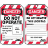 CONDOR USA INC 48RU14 LOCKOUT TAG 5-3/4IN.H 3/8IN.HOLE PK25