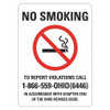 LYLE LCU1-0192-RA_7x10 NO SMOKING SIGN 7 W 10 H 0.040 THICK