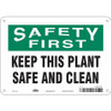 CONDOR USA INC 469A44 SAFETY SIGN 10 7 0.032 THICKNESS