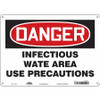 CONDOR USA INC 447X27 BIOHAZARD SIGN 14 W 10 H 0.055 THICK