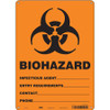 CONDOR USA INC 447W49 BIOHAZARD SIGN 10 W 14 H 0.032 THICK