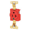 BRYANT 8310RED RECEPTACLE RED HOSPITAL GRADE 125VAC