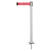 TENSABARRIER 884-32-STD-RAX-C SPIKE POST WHITE POST 43 H