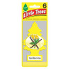 LITTLE TREES U6P-10105 AIR FRESHENER CARD W/STRING YELLOW PK6
