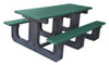ULTRASITE 24-GRN6 PICNIC TABLE GREEN 72 IN W RECTANGULAR