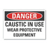 LYLE LCU4-0582-RD_7X5 CAUSTIC DANGER RFLCT LABEL,5 IN X 7 IN