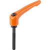 KIPP K0122.4102X90 M10, ZINC THREADED STUD ADJUSTABLE CLAMP