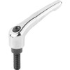 KIPP K0122.2106X20 ADJUSTABLE HANDLE M10 ZINC