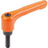 KIPP K0737.2062X30 ADJUSTABLE HANDLE M6 ZINC