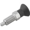 KIPP K0630.211105AL SPRING PLUNGER 3/8 -24 STAINLESS STEEL