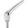 KIPP K0123.3A36X25 ADJUSTABLE HANDLE 5/16 -18 ZINC