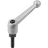 KIPP K0116.3083X15 ADJUSTABLE HANDLE M8 ZINC