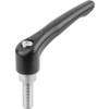 KIPP K0123.0051X10 ADJUSTABLE HANDLE M5 ZINC