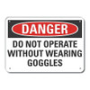 LYLE LCU4-0562-NP_10X7 PLASTIC EYE DANGER SIGN,7X10IN,PLASTIC