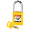 BRADY SPC ABSORBENTS NYL-YLW-38ST-KD NYLON PADLOCK YLW 38MM STEEL SHKL KD