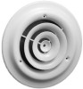 AMERICAN METAL 1500W6 ROUND CEILING DIFFUSER, STEEL, WHITE, 6-